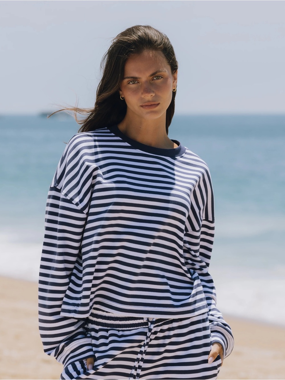 Daily Drills striped cotton long sleeve